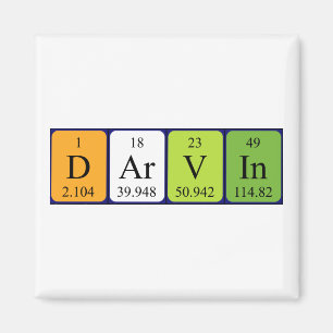 Darvin periodieke table name magnet