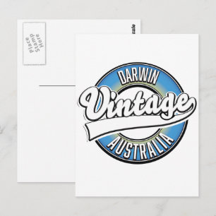 Darwin australia logo briefkaart