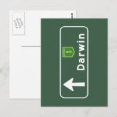 Darwin, Australia Road Sign Briefkaart (Voorkant / Achterkant)