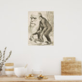 DARWIN Charles Robert Darwin 1871 carica Poster (Keuken)