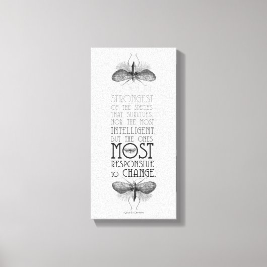 Darwin citeert overleving van het meest aanpasbare canvas afdruk (Voorkant)
