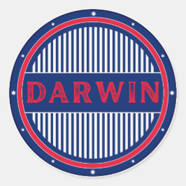 Darwin City Pride Emblem – Australian Identity Ronde Sticker