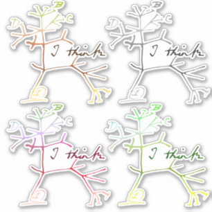 Darwin denk ik - boom van het leven sticker