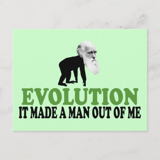 Darwin evolutie briefkaart (Voorkant)