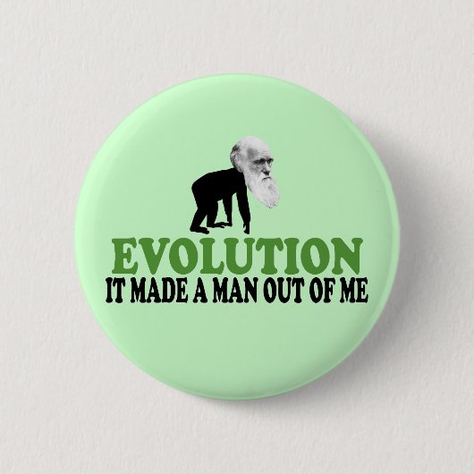 Darwin evolutie ronde button 5,7 cm (Voorkant)