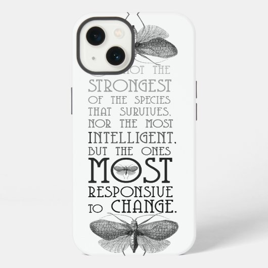 Darwin Evolution Quote iPhone Hoesje (Achterkant)