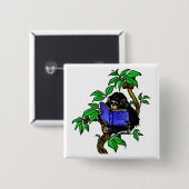 Darwin Fan Vierkante Button 5,1 Cm (Voorkant /achterkant)