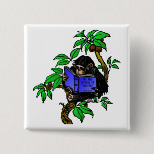 Darwin Fan Vierkante Button 5,1 Cm