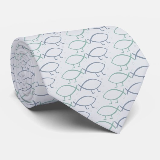 Darwin Fish Necktie Stropdas (Opgerold)
