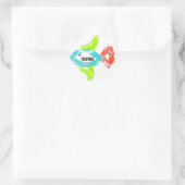 Darwin fish ronde sticker (Tas)