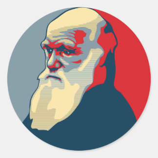 Darwin, geen tekst ronde sticker