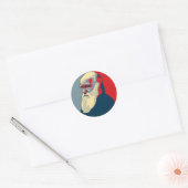 Darwin, geen tekst ronde sticker (Envelop)