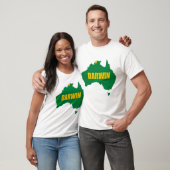 Darwin Green and Gold Map T-Shirt (Unisex)