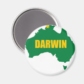 Darwin Groen en Gouden Kaart Magneet (Voorkant / Achterkant)