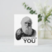 Darwin heeft je nodig! briefkaart (Staand voorkant)