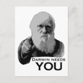 Darwin heeft je nodig! briefkaart (Voorkant)