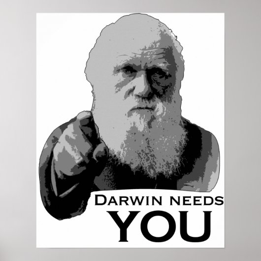 Darwin heeft je nodig! poster (Voorkant)