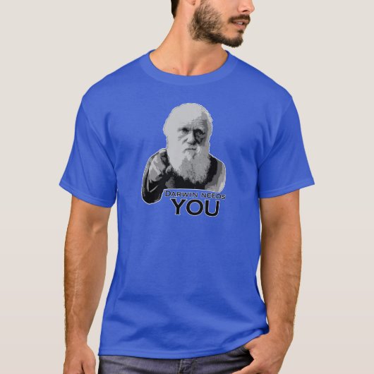 Darwin heeft jou nodig (donkere kleuren) t-shirt (Voorkant)