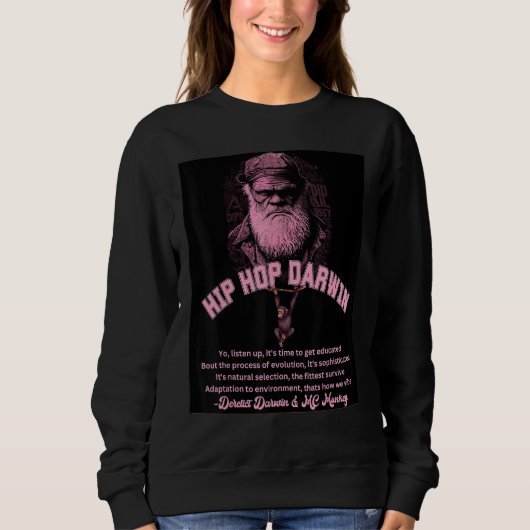 Darwin Hip Hop Rap Science Biology  Retro Graphic  Trui (Voorkant)