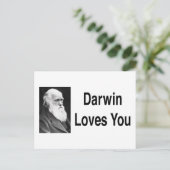 Darwin houdt van je 2 briefkaart (Staand voorkant)