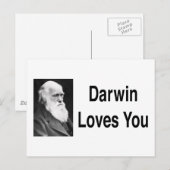 Darwin houdt van je 2 briefkaart (Voorkant / Achterkant)