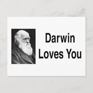 Darwin houdt van je 2 briefkaart