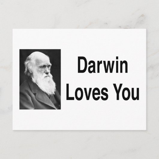 Darwin houdt van je 2 briefkaart (Voorkant)