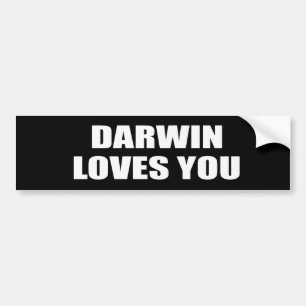 Darwin houdt van je bumpersticker