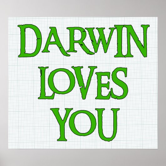 Darwin houdt van je poster (Voorkant)
