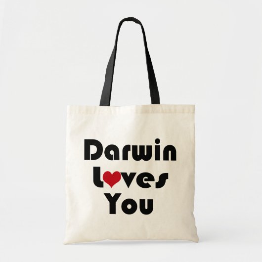 Darwin houdt van je tote bag (Voorkant)