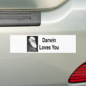 Darwin houdt van jou 2 bumpersticker (Op auto)
