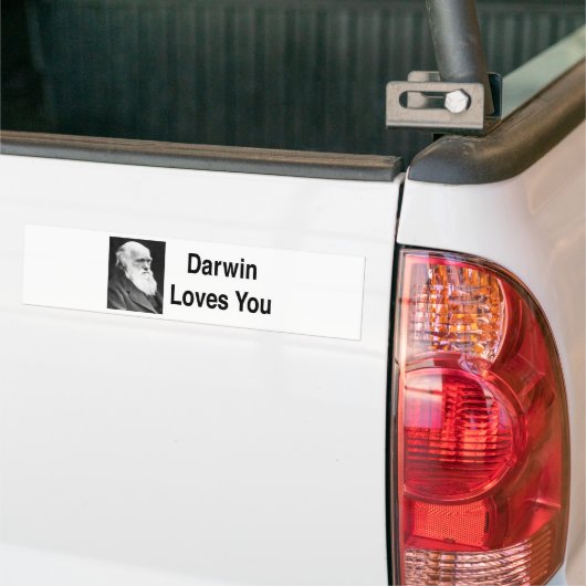 Darwin houdt van jou 2 bumpersticker (Op Truck)
