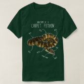 Darwin huisdier Python Snake Anatomie T-shirt (Design voorkant)