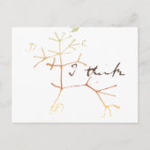 Darwin, ik denk een boom van het leven briefkaart (Voorkant)