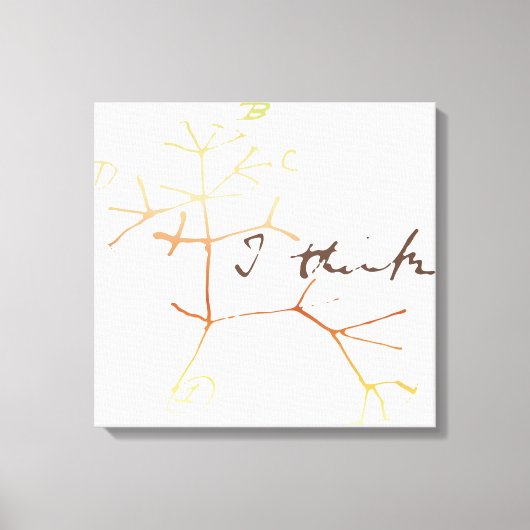Darwin, ik denk een boom van het leven canvas afdruk (Voorkant)