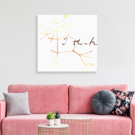 Darwin, ik denk een boom van het leven canvas afdruk (Insitu (Woonkamer))