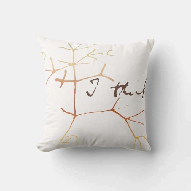 Darwin, ik denk een boom van het leven kussen (Voorkant)