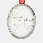 Darwin, ik denk een boom van het leven metalen ornament (Links)