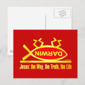 Darwin is dood briefkaart (Voorkant / Achterkant)