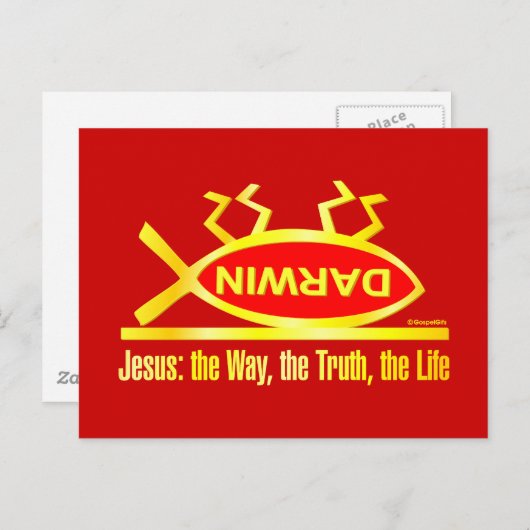 Darwin is dood briefkaart (Voorkant / Achterkant)