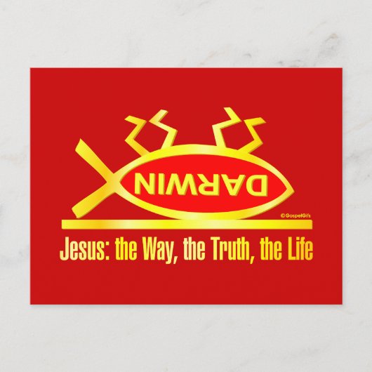 Darwin is dood briefkaart (Voorkant)