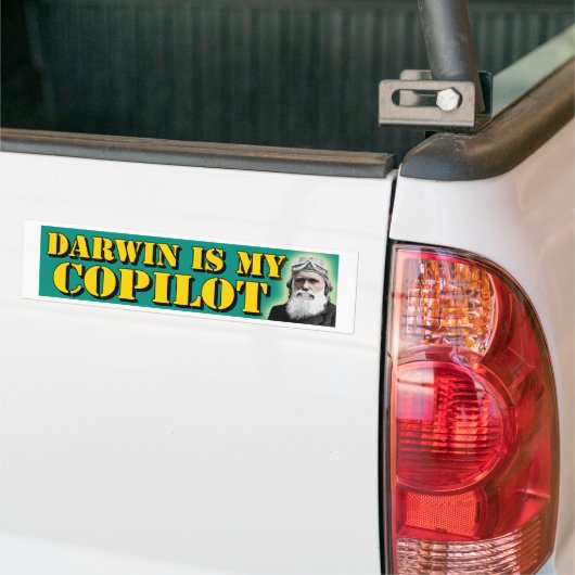 Darwin is mijn copilot bumpersticker (Op Truck)