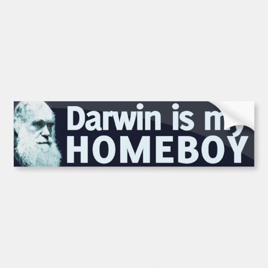 Darwin is mijn Homeboy Bumpersticker (Voorkant)