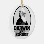 Darwin is mijn homeboy keramisch ornament (Rechts)