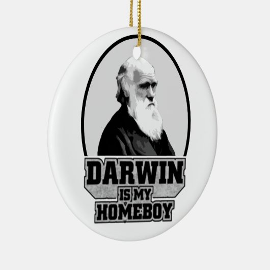 Darwin is mijn homeboy keramisch ornament (Rechts)