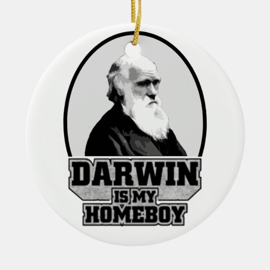 Darwin is mijn homeboy keramisch ornament (Voorkant)