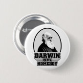 Darwin is mijn homeboy ronde button 5,7 cm (Voorkant /achterkant)