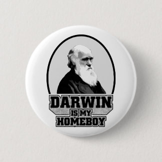 Darwin is mijn homeboy ronde button 5,7 cm