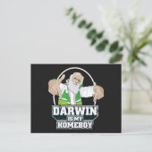 Darwin is mijn homeboy (volledige kleur) briefkaart (Staand voorkant)