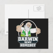 Darwin is mijn homeboy (volledige kleur) briefkaart (Voorkant / Achterkant)